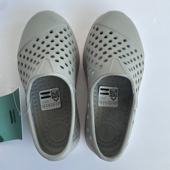 NEW Toms Rubber Kids Toddler Shoe (Similar to Native Jeffersons), Grey - Size 9 - Picture 6 of 6
